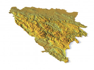 Bosnia and Herzegovina STL 3D Baskı Modeli