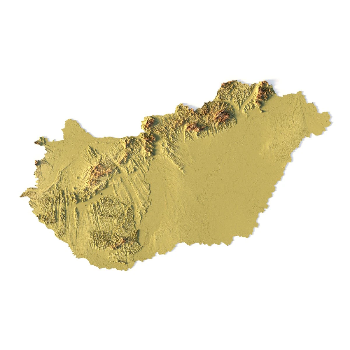 Hungary STL 3D Print Model .c4d .max .obj .3ds .fbx .stl .blend