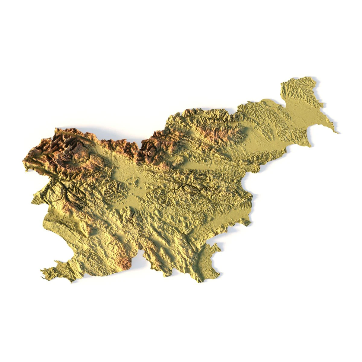 Slovenia STL 3D Print Model .c4d .max .obj .3ds .fbx .stl .blend 
