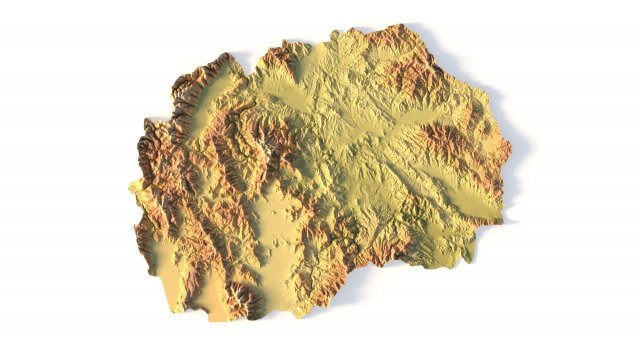 North Macedonia STL Modello di stampa 3D .c4d .max .obj .3ds .fbx .stl .blend 