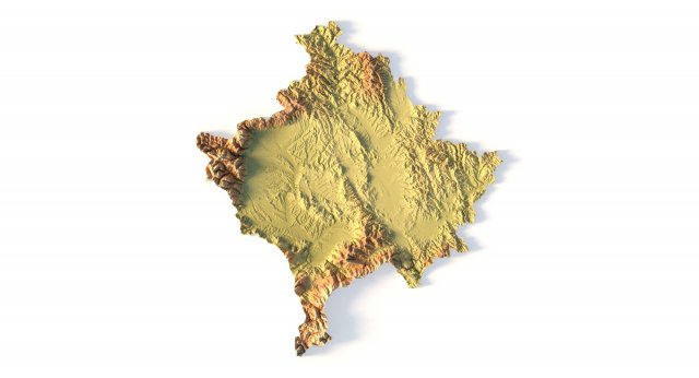 Kosovo STL 3D Print Model .c4d .max .obj .3ds .fbx .stl .blend