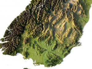 3D relief of New Zealand C4D FBX STL 3D Model