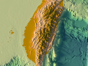Taiwan 3D relief without water C4D OBJ STL Model 3D