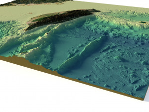 Taiwan 3D relief without water C4D OBJ STL Model 3D