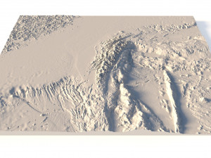 Taiwan 3D relief without water C4D OBJ STL Model 3D