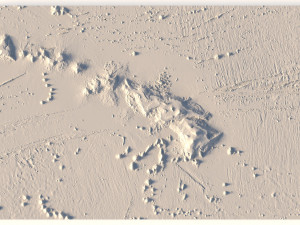 Hawaii 3D relief without water C4D OBJ STL 3D Model
