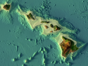 Hawaii 3D relief without water C4D OBJ STL 3D Model