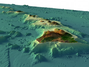 Hawaii 3D relief without water C4D OBJ STL 3D Model