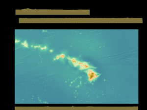 Hawaii 3D relief without water C4D OBJ STL 3D Model