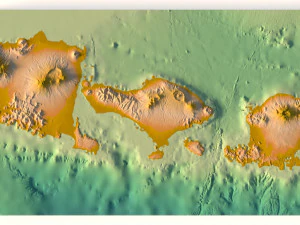 巴厘岛3D浮雕无水C4D OBJ STL 3D 模型