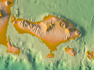 Bali 3D relief without water C4D OBJ STL 3D Модель