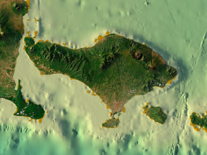 Bali 3D relief without water C4D OBJ STL 3D Модель