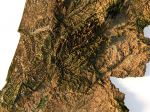 3D relief of Portugal C4D FBX STL Model 3D