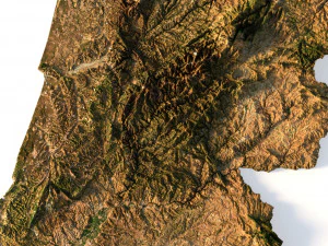 3D relief of Portugal C4D FBX STL 3D Model