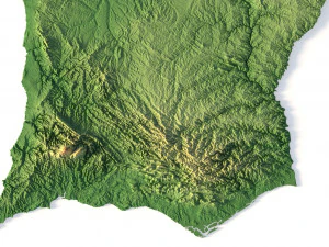 3D relief of Portugal C4D FBX STL 3D Model