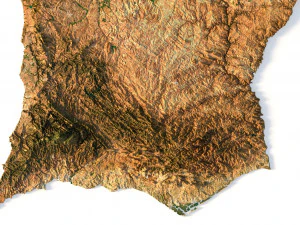 3D relief of Portugal C4D FBX STL 3D Model