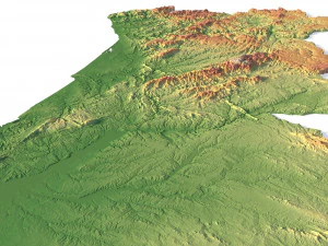 3D relief of Portugal C4D FBX STL 3D Model