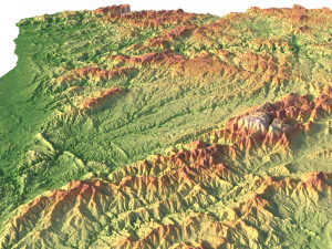 3D relief of Portugal C4D FBX STL 3D Model