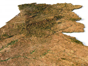 3D relief of Portugal C4D FBX STL 3D Model