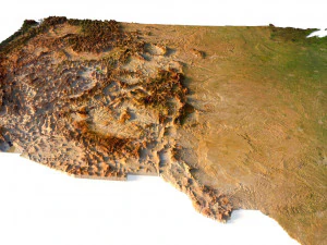 United States 3D relief C4D OBJ STL 3D Model