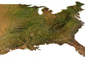 United States 3D relief C4D OBJ STL 3D Модель