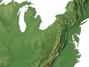 United States 3D relief C4D OBJ STL 3D Модель