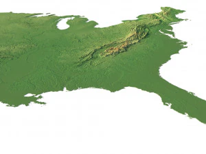 United States 3D relief C4D OBJ STL 3D Model