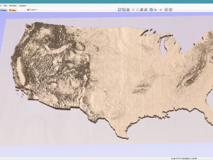 United States 3D relief C4D OBJ STL 3D Model