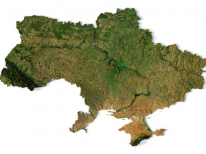 Ukraine 3D-Relief C4D OBJ STL 3D Modell