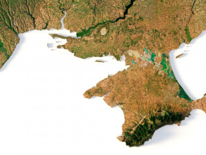 Ukraine 3D relief C4D OBJ STL 3D Модель