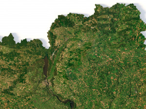 Ukraine 3D relief C4D OBJ STL 3D Модель