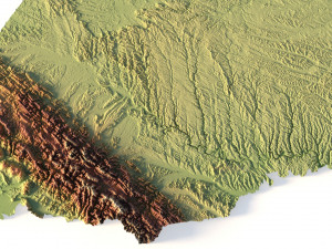 Ukraine 3D relief C4D OBJ STL 3D Модель