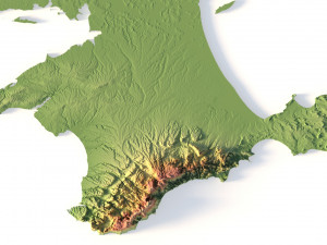 Ukraine 3D relief C4D OBJ STL 3D Модель