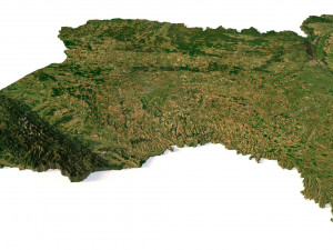 Ukraine 3D relief C4D OBJ STL 3D Модель