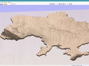 Ukraine 3D relief C4D OBJ STL 3D Модель