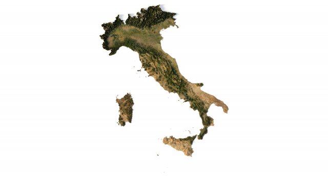 Italy 3D relief C4D OBJ STL Model 3D .c4d .max .obj .3ds .fbx .stl .blend 
