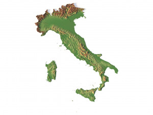 Italy 3D relief C4D OBJ STL Model 3D