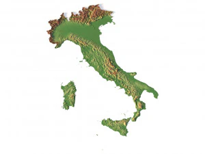 Italy 3D relief C4D OBJ STL 3D Model