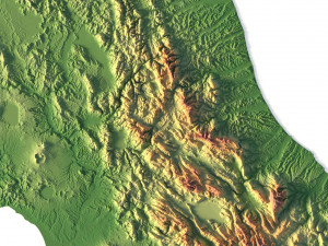 Italy 3D relief C4D OBJ STL Model 3D