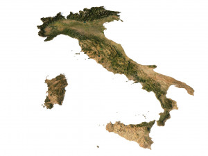 Italy 3D relief C4D OBJ STL Model 3D
