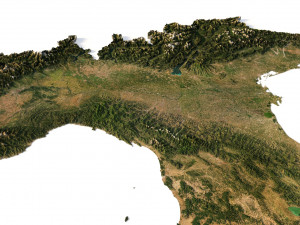Italy 3D relief C4D OBJ STL Model 3D