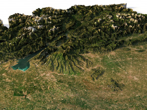 Italy 3D relief C4D OBJ STL Model 3D