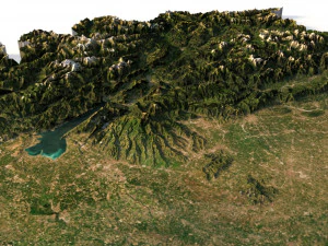 Italy 3D relief C4D OBJ STL 3D Model