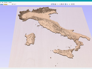 Italy 3D relief C4D OBJ STL Model 3D