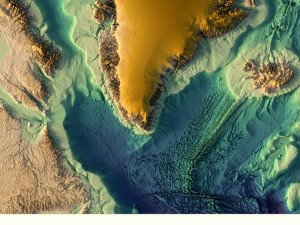 Greenland without water 3D relief C4D STL 3D 모델