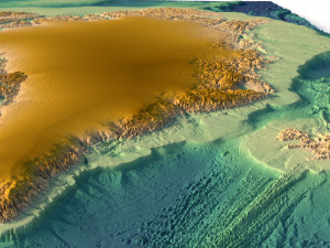Greenland without water 3D relief C4D STL 3D 모델