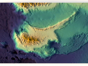 Cyprus relief without water C4D STL 3D Model