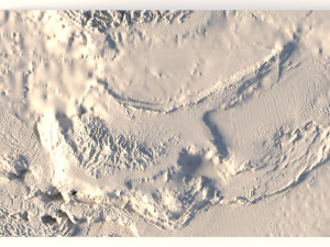 Cyprus relief without water C4D STL Modèle 3D