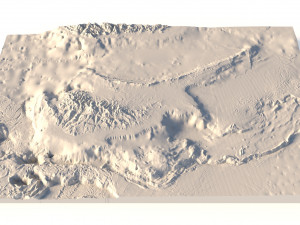 Cyprus relief without water C4D STL Modèle 3D