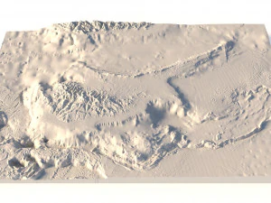 Cyprus relief without water C4D STL 3D Model